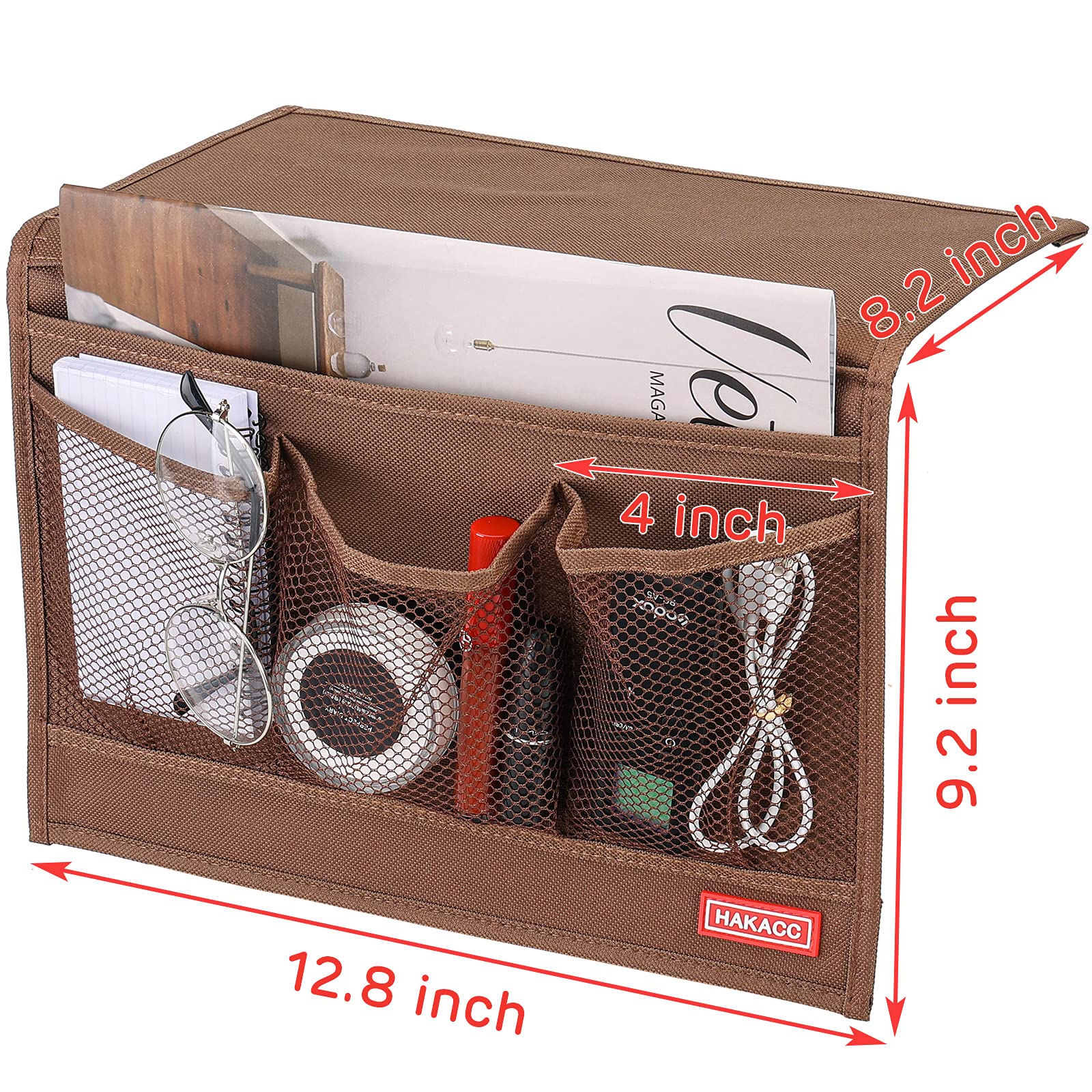 HAKACC Bedside Organizer, Bedside Storage, Bedside Caddy, Bed Organizer Hanging Pocket, Remote Holder for Bed Accessories
