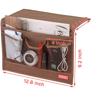 HAKACC Bedside Organizer, Bedside Storage, Bedside Caddy, Bed Organizer Hanging Pocket, Remote Holder for Bed Accessories