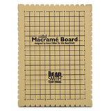 The Beadsmith Mini Macrame Board, 7.5 x 10.5 inches, 0.5inchThick Foam, 6 x 9 Grid for Measuring, Bracelet Project with Instr