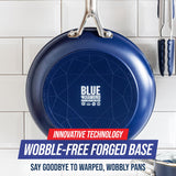 Blue Diamond Frying Pan 8Skillet, Diamond Infused Healthy Ceramic Nonstick, PFAS and PFOA-Free, Dishwasher and Oven Safe, Ev