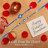 Store Indya Evil Eye Rakhi Set Of 2 A Protective And Stylish Symbol Of Love And Blessings For Brothers And Sisters,Nylon,Multicolor