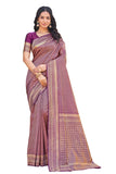 Glory Sarees Womens Banarasi Silk Saree With Blouse Piece (Banarasi_Saree134_Wine)