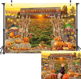 Fall Pumpkin Patch Backdrop Banner Pumpkin Patch Harvest Photography Background Fall Autumn Thanksgiving Party Decorations Photo