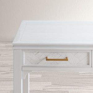 Jofran Inc. Gramercy Chevron Mid-Century Modern Three Drawer Usb Charging Desk