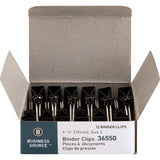 Business Source, BSN36550, FoldBack Binder Clips, 12 / Dozen, Black