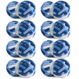 Hombys 8 Pack Giant Chunky Yarn for Crocheting/Hand Knitting, Super Bulky Soft Fluffy Tie Dye Plush Fuzzy Mixed Color Thick Chen