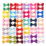 Yaka 60Pcs (30 Paris) Cute Puppy Dog Small Bowknot Hair Bows With Rubber Bands Handmade Hair Accessories Bow Pet Grooming Produc