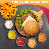 12Pcs Round Stainless Steel Sauce Cup - 2.5 Oz Dipping Sauce Cups Reusable Small Sauce Bowls Mixing Cups Ramekins with Lids Sauc