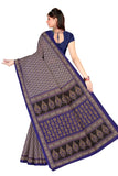 Tamaira Fashion Womens Plain Cotton Saree (802_Dark Blue)