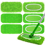 6Pack Reusable Microfiber Mop Pads Washable Wet & Dry Replacement Refill Cloths Soft Dusting Pads Compatible with Most Flat