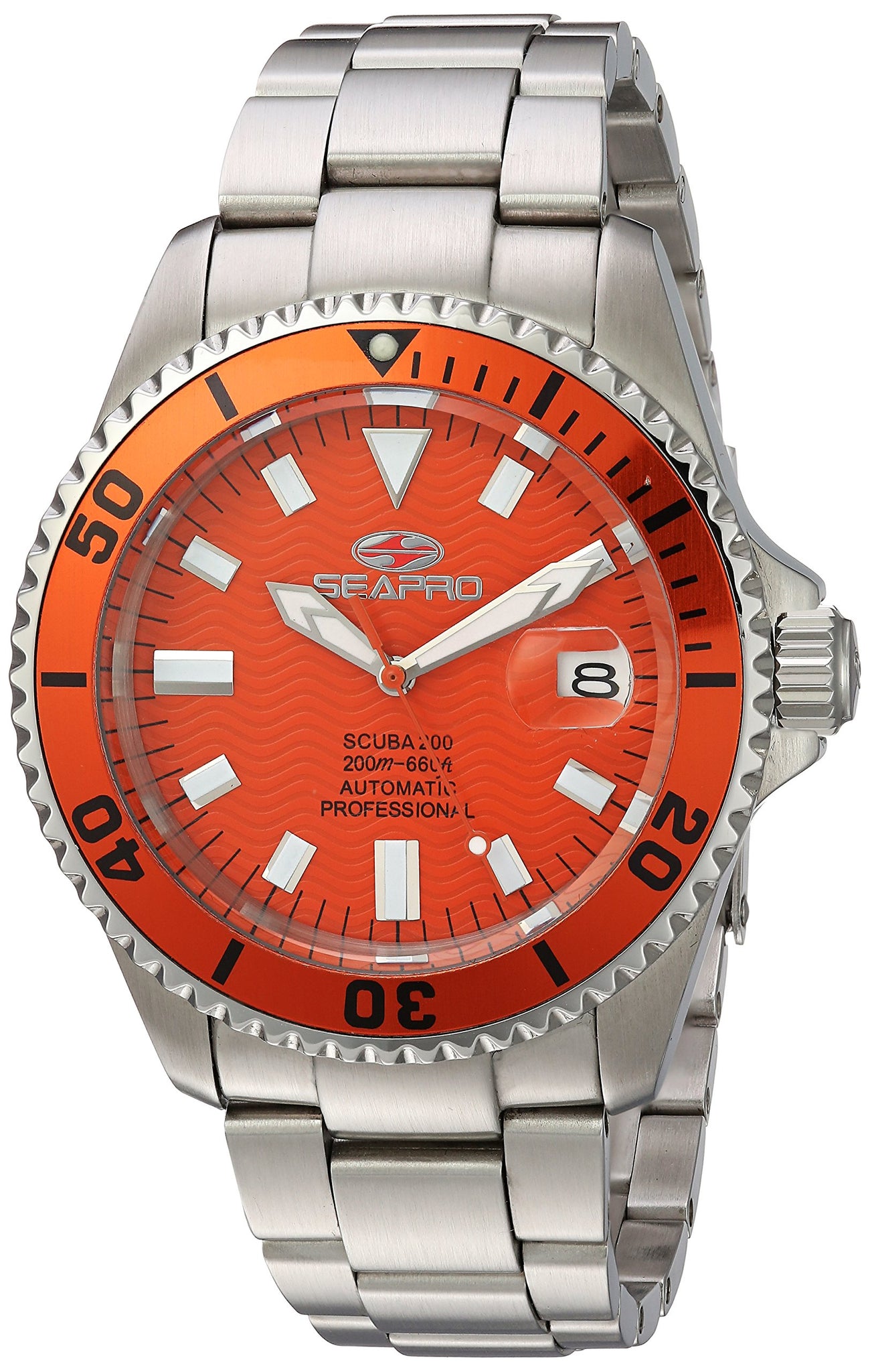 Seapro Men'S Sp4315 Scuba 200 Analog Display Automatic Self Wind Silver Watch