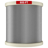 Luckin 600Ft Deck Railing Cable - 1/8 Diameter T316 Stainless Steel Cable, Premium 7X7 Strands Wire Railing Hardware