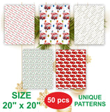 50 Sheets Christmas Tissue Paper Sheets 20x20 Inch - Holiday Snowflake Xmas Gift Wrap - Christmas Wrapping Tissue Paper for Gift