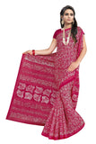 Tamaira Fashion Womens Plain Weave Pure Cotton Saree Without Blouse Piece(1654_Pink)