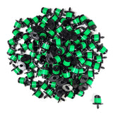 (100PACK) 1/4 Inch 360 Degree Drip Emitter On 6 Stake Sprayer Adjustable Flow 020 GPH, Fits 1/4 (46mm) Irrigation Tubing 