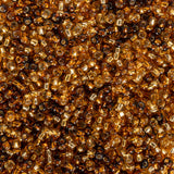 John Bead 24g Vial Czech Glass Seed Beads 10/0 Topaz Silver Lined Mix Beads for Jewelry Making Crafts