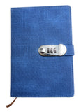 24X7 Emall Lock Diary Notebook With Number Lock Combination Pu Leather Light Blue Jeans Design Cover 22X15 Cm, 230 Pages