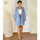 Simplicity US8558H5 Womens Pants, Shorts, Unlined Jacket, and Knit Crop Top Sewing Patterns by Mimi G Style, Sizes 614