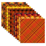 24 Sheets Autumn Plaid Pattern Pad 11.8 x 11.8 Thanksgiving Scrapbook Paper Pad Autumn Fall Plaids Patterned Double-Sided Ca