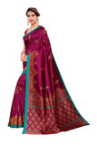 Anni Designer Women'S Art Silk Magenta Saree With Blouse,Magenta,Free Size,Silk,with blouse piece,