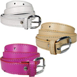 Queery WomenS Pu Leather Belt (White, Beige, Pink)