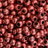 400 Acrylic Large Hole Beads for Crafts 8mm x 10mm Acrylic Barrel Beads with 4.8mm Large Hole, Matte Red