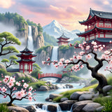 Apostle Plum Blossom Diamond Art Kits for Adults, 5D Diamond Painting Kits for Beginners, DIY Full Drill Round Rhinestone Gem Ar