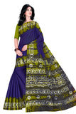 TAMAIRA FASHION Womens Plain Weave Pure Cotton Saree Without Blouse Piece (1920_Dark Blue)