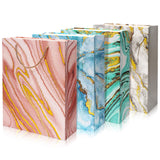 Lancool Gift Bags, 12 Pack 22 x 6.9 x 3.15 cm Gift Bags Small Size, Premium Marble Gift Bags Medium, Fathers Day, Monday, Valen