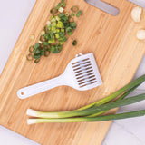 Hics Gourmet Rolling Fresh Herb And Multipurpose Kitchen Mincer, With 9-Stainless Steel Blades, White