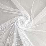 LIQWEI 62 61 Inch White Mesh Fabric Soft Mesh Netting Slightly Stretchy for Sewing Projects, Shopping Bag, Backpack Pocket and 
