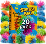 Stringy Balls Fidget Toys - Original Soft & Stretchy Bulk 20 Pack for All Ages - Sensory Toys for Kids Ages 5-7 Monkey String St