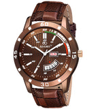 Adamo Expedition Brown Dial Day & Date Men'S & Boy'S Watch 846Eel14