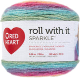 Red Heart Roll with It Sparkle YarnMagic, 1 Pack, Multicolor