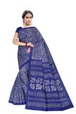 TAMAIRA FASHION Womens Plain Weave Pure Cotton Saree Without Blouse Piece(1654_Blue)