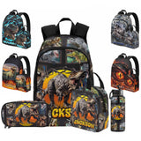 M YESCUSTOM Custom Dinosaur Backpack for Boys Personalized Elementary Boys Backpack with Name, Kids School Bookbag Shoulder Bag 