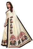 Gosriki Women'S Cotton Saree With Blouse Piece (Maglagiri-White_Off,Off-White,,B07GJNWRHD