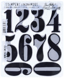 Stampers Anonymous Tim Holtz Cling Rubber Stamp Set, 7 by 8.5-Inch, Numeric