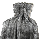Plutus Brands Faux Siberian Husky Throw Pillow, 102 X 116, Gray/White/Black