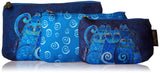 Zeckos Laurel Burch 27979 Cosmetic Bags 3 Pack, Indigo Cats