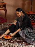 Libas Women'S Silk Blend Kurta Set (39064_Black Black Xs