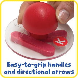 Ready 2 Learn Giant Stampers - Alphabet - Uppercase - Set Of 28 - Easy To Hold Foam Stamps For Kids - Arts And Crafts Stamps For