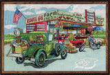 Tobin Route 66 Farmstand, 15 x 22 Counted Cross Stitch Kit, White