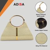 Adisa Cl005 Formal Women Girls Clutch (Gold 1),Gold,,B09PB2THGX