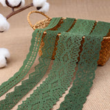 ZNZAKKA Green Lace Ribbon 8 Yards Cotton Lace Trim Crochet Sewing Lace for Crafts Gift Wrapping Wedding Decoration