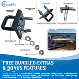 WAVESRX Trailer Anti Rattle Hitch Tightener Clamp for 1.25 and 2 - Stainless Steel Hitch Stabilizer 2 inch Antisway Clamp &