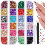 10000Pcs Small Resin Rhinestones for Nail Art, Colorful 2/3MM Flatback Bedazzling Gems, Nail Rhinestones and Gems Crystals Charm