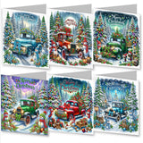 ARTopet 6Pcs DIY Greeting Card Diamond Art Painting Creative Design Foldable Thank You Cards Blessing Gift Folding Greeting Card