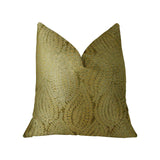 Plutus Brands Plutus Leaf Pod Handmade Throw Pillow, 26 X 26, Gold
