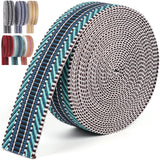 PECMER Nylon Webbing 1.5 inch Striped Webbing Polyester Webbing Heavy Duty Ribbon for Crafts Bag Handles Camera Purse Strap DIY 